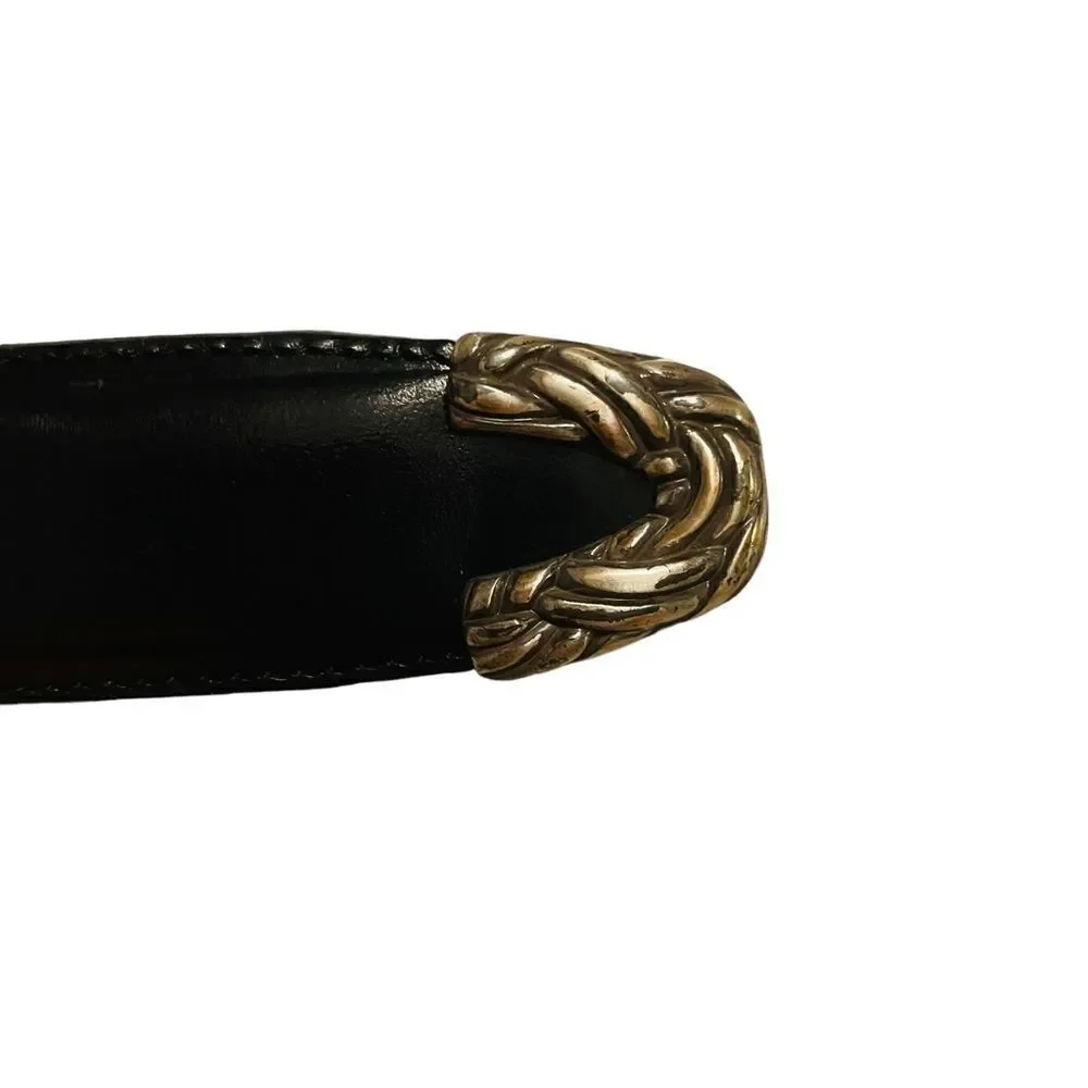 Vintage Brighton Onyx Leather Belt